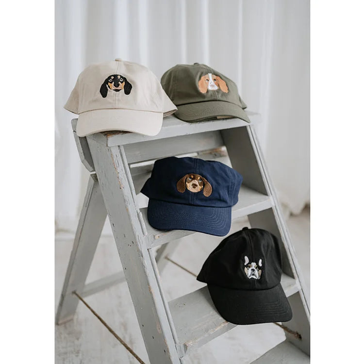 Casquette Personnalisée avec Photo Brodée de Votre Animal – Cadeau Unique pour Amoureux des Animaux