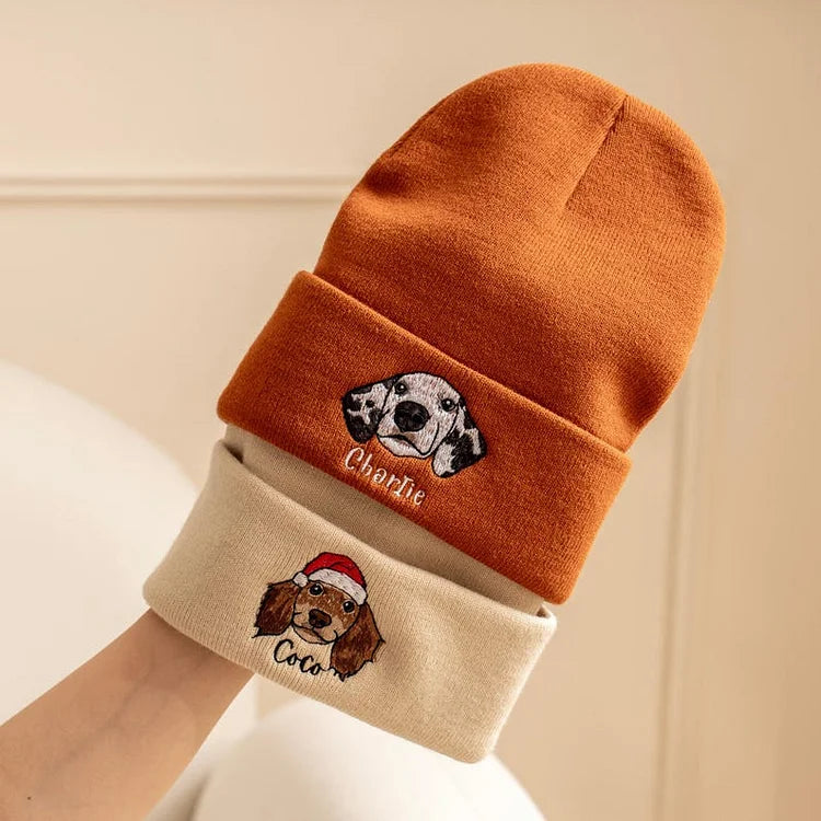 Bonnet brodé personnalisé pour chien
