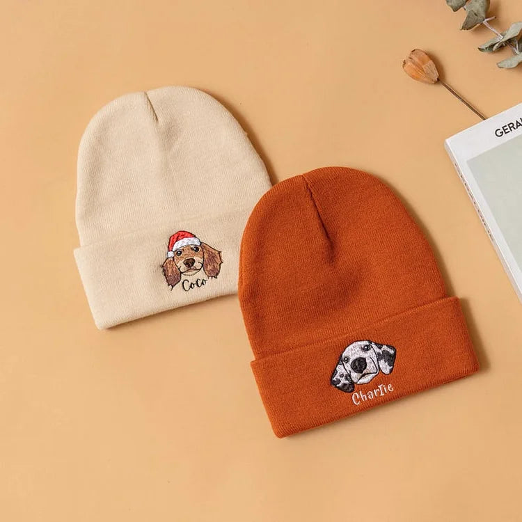 Bonnet brodé personnalisé pour chien