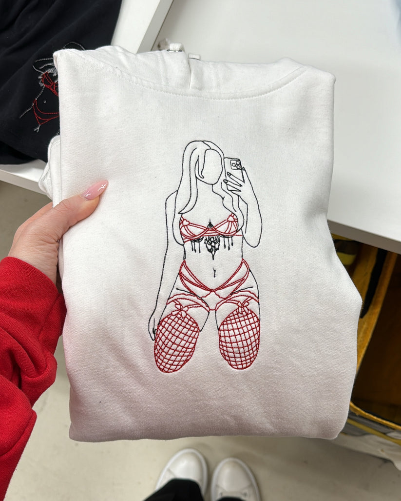 Sweat Personnalisé avec Portrait Spicy Brodé