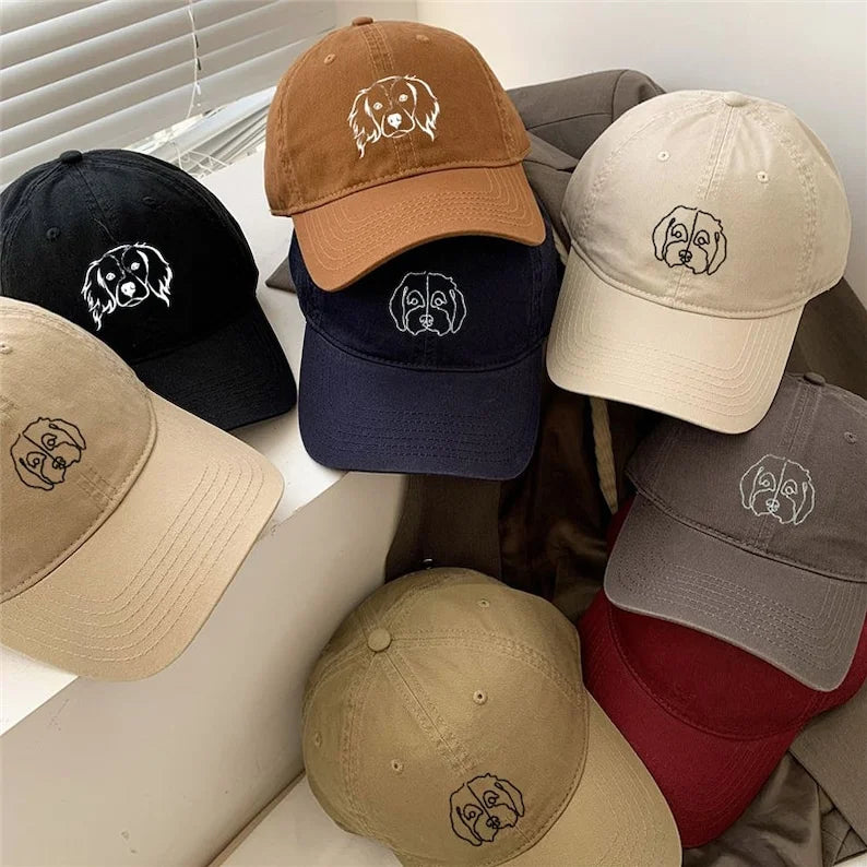 Casquette Personnalisée avec Photo Brodée de Votre Animal 2 – Cadeau Unique pour Amoureux des Animaux