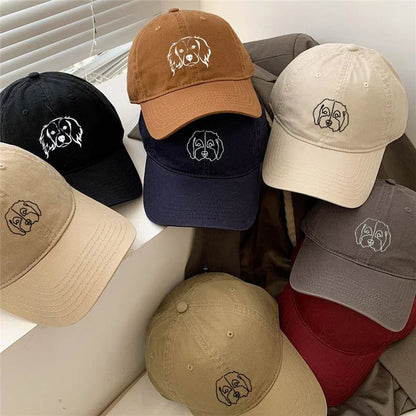 Casquette Personnalisée avec Photo Brodée de Votre Animal 2 – Cadeau Unique pour Amoureux des Animaux