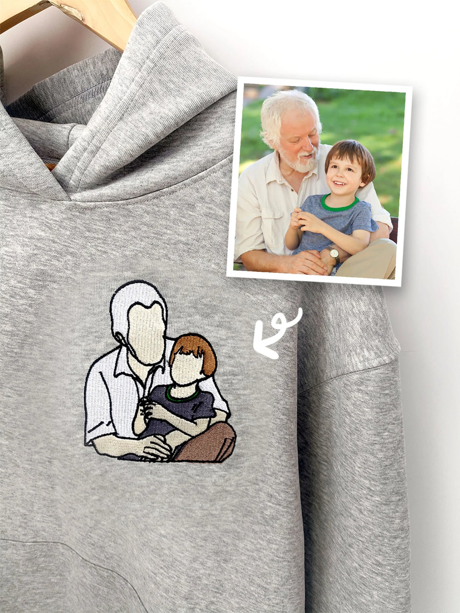 Sweat à capuche brodé personnalisé