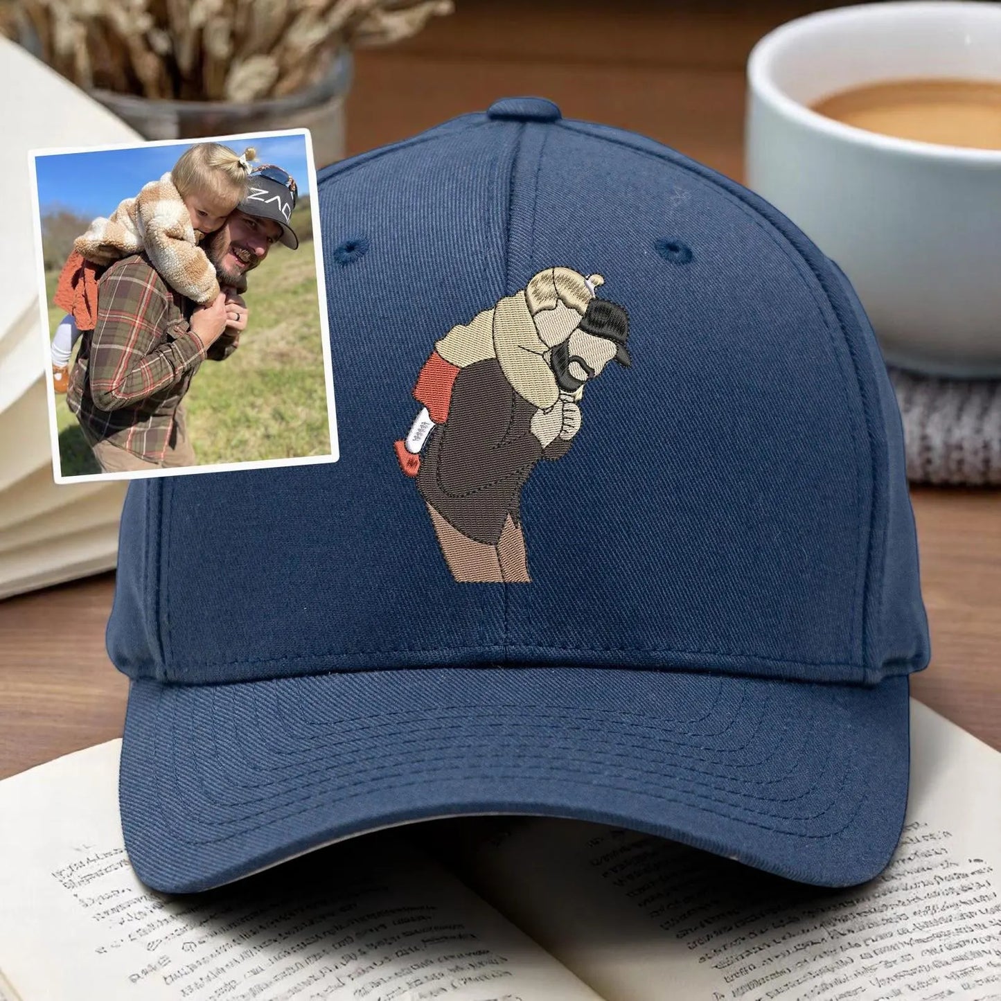 Casquette Personnalisée avec Photo Brodée en Couleur – Couple & Famille