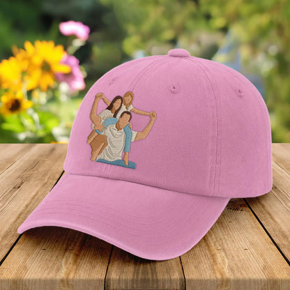 Casquette Personnalisée avec Photo Brodée en Couleur – Couple & Famille